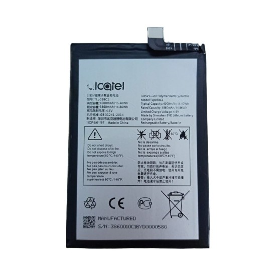 BATERIA ALCATEL 3X 2019 TLP038C7 4000MAH